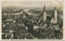 Ingolstadt - Stadtpfarrkirche Mit Blick Zur Donau - Foto-AK - Verlag Ludwig Riffelmacher Fürth - Ingolstadt