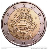 ** 2 EURO COMMEMORATIVE  ESPAGNE 2012 " 10 Ans De L Euro " PIECE NEUVE ** - Spagna