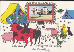 34----RARE---CAPESTANG--salutations Distinguées Du Camping De CAPESTANG--voir 2 Scans - Capestang