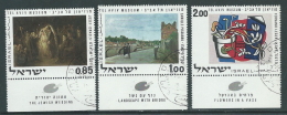 1970 ISRAELE USATO MUSEO DI TEL AVIV CON APPENDICE - T17-6 - Usados (con Tab)