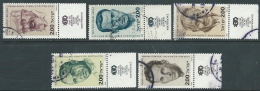 1978 ISRAELE USATO PERSONAGGI PRIMA SERIE CON APPENDICE - T18-2 - Used Stamps (with Tabs)
