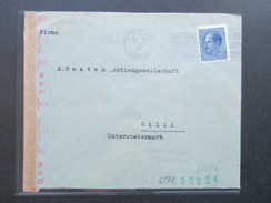 Bulgarien 1942 Zensurpost / Mehrfachzensur. Sofia - Cilli / Celje Slowenien Untersteiermark. Grüne Zensurstempel - Cartas