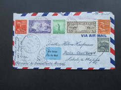 USA 1941 By Transatlantic Airmail. San Diego - Berlin. 3-fach Zensur. Geöffnet Oberkommando Der Wehrmacht. Zensurpost - Cartas