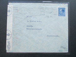 Bulgarien 1942 Zensurpost / Mehrfachzensur. Sofia - Cilli / Celje Slowenien Untersteiermark. Grüner Zensurstempel - Briefe U. Dokumente