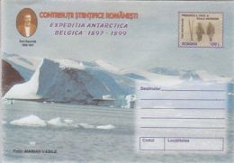 64744- BELGICA ANTARCTIC EXPEDITION, F.A. COOK, R. AMUNDSEN, E. RACOVITA, SHIP, COVER STATIONERY, 1999, ROMANIA - Spedizioni Antartiche