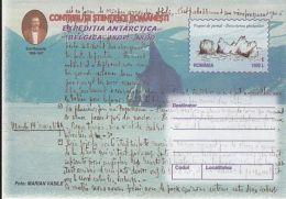 64747- BELGICA ANTARCTIC EXPEDITION, E. RACOVITA, SHIP, COVER STATIONERY, 1999, ROMANIA - Antarctische Expedities