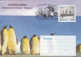 64752- BELGICA ANTARCTIC EXPEDITION, E. RACOVITA, PENGUIN, SHIP, COVER STATIONERY, 1998, ROMANIA - Antarctische Expedities