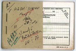 Romania, 1980's, Vintage Bank Checkbook, CEC - RSR - Assegni & Assegni Di Viaggio