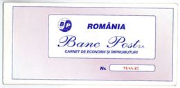 Romania, 1997, Vintage Bank Checkbook / Term Savings Book - Banc Post - Schecks  Und Reiseschecks