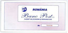 Romania, 1997, Vintage Bank Checkbook / Term Savings Book - Banc Post - Assegni & Assegni Di Viaggio