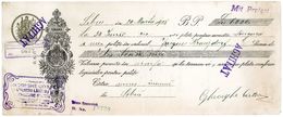 Romania, 1928, Vintage Cheque Order / Promissory Note - "Banca Economica" Timisoara - Assegni & Assegni Di Viaggio