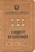 Romania, 1962, Vintage Bank Checkbook / Term Savings Book, CEC - RPR - Chèques & Chèques De Voyage
