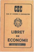Romania, 1952, Vintage Bank Checkbook / Term Savings Book, CEC - RPR - Chèques & Chèques De Voyage