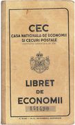Romania, 1939, Vintage Bank Checkbook / Term Savings Book, CEC - Kingdom Period - Assegni & Assegni Di Viaggio