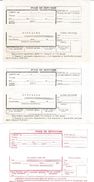 Romania, 1980's, Lot Of 3 Vintage Bank Checks / Receipts - Cheques & Traveler's Cheques
