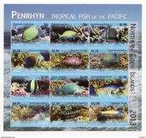 Penhryn 2013, Definitive, Fishes, 12val In BF - Penrhyn