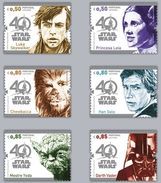 PORTUGAL 40TH ANNIVERSARY Of STAR WARS 6 MNH STAMPS SET - 2017 - Altri & Non Classificati