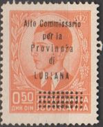 Italie Lubiana N° 43  NMH  (J1) - Duitse Bez.: Ljubljana