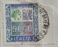 MONCALIERI 1999 9 Ott BOLLETTINO PACCHI POSTALI - PARCEL POST BULLETIN - Alti Valori 5000 Lire Varietà Ciuffo Colorato - Varietà E Curiosità