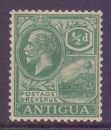 Antigua Scott 42 - SG62, 1921 Script CA George V 1/2d MH* - 1858-1960 Crown Colony