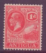Antigua Scott 43 - SG63, 1921 Script CA George V 1d Red MH* - 1858-1960 Crown Colony