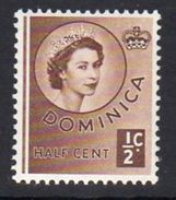 Dominica 1954-62 ½c Queen's Head Definitive, MNH, SG 140 - Dominique (...-1978)