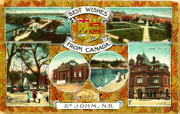 AG 886 / CPA   CANADA -  BEST WISHES FROM CANADA ST JOHN  (MULTIVUES) - St. John