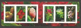 FRENCH POLYNESIA 2012 FLOWERS BOOKLET ROSE ORCHID SET MNH - Neufs