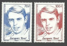 FRENCH POLYNESIA 2009 POP ROCK FILMS JACQUES BREL DAVID BOWIE LYRICIST SET MNH - Unused Stamps