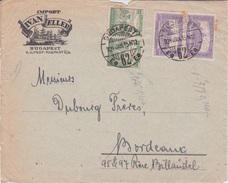 1915 - HONGRIE - MARCOPHILIE - FRAGMENT AVEC ENTETE IVAN ELLER  BUDAPEST - TIMBRE PAIRE N 376 & 393 - Postmark Collection