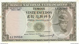 TIMOR 20 ESCUDOS 1967 P-26 AU [TL128dt] - Timor