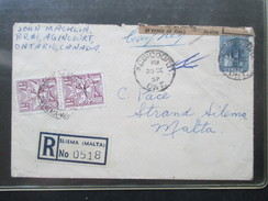 Canada - Malta 1957 Nachporto / R Sliema (Malta) No 0518. Prince Of Wales. Open Or Damaged / Zensur?! Toller Beleg!! - Malte