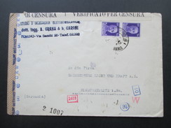 Italien 1942 Zensurpost  Viele Zensurstempel / Mehrfachzensur . OKW Wehrmacht / Verificato Per Censura Torino 16 Usw... - Propagande De Guerre