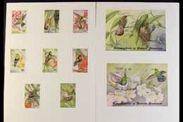 BIRDS - IMPERF PROOFS  Grenada / Grenadines 1992 "Genova 92" Hummingbirds Complete Set Plus Miniature Sheets, As SG 1501 - Other & Unclassified