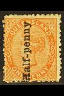 QUEENSLAND  1880 ½d On 1d Reddish Brown Surcharge Die I, SG 151, Fine Mint, Horizontal Crease, Very Fresh For More Image - Other & Unclassified