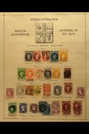 SOUTH AUSTRALIA  1855-1912 Old Time Chiefly Used Collection On Printed Album Pages Plus Additional Gathered Together In - Other & Unclassified