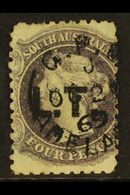 SOUTH AUSTRALIA  DEPARTMENTALS "L..T." (Land Titles) 1868 4d Dull Purple, Perf 11½, SG 70, Ovptd "L.T.", Very Fine Used. - Other & Unclassified