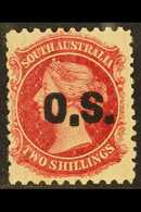 SOUTH AUSTRALIA  OFFICIAL 1876-85 2s Carmine "O.S." Overprint Perf 10x11½-12½, SG O21, Fine Mint, Lovely Fresh Colour. F - Other & Unclassified