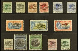 1942  Landfall Of Columbus Set Complete Perforated "Specimen", SG 162s/175s, Very Fine Mint. Scarce Set. (14 Stamps) For - Other & Unclassified