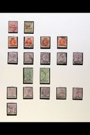 1885-1945 USED COLLECTION  In Hingeless Mounts On Leaves, Inc 1888 Set To 2s, 1891 1d Opt, 1891-1904 Set, 1888 1d On 1d - Other & Unclassified