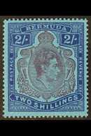 1938-53  2s Purple & Blue On Deep Blue Perf 14 Ordinary Paper With GASH IN CHIN Variety, SG 116cf, Very Fine Mint, Very - Other & Unclassified