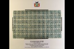 1867-68  5c Bluish Green Condor COMPLETE MINT SHEET Of The 3rd Re-engraved Plate Of The 2nd Stage, Lovely Fresh Conditio - Other & Unclassified