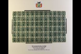 1867-68  5c Dark Bottle Green Condor COMPLETE MINT SHEET Of The 4th Re-engraved Plate Of The 1st Stage, Lovely Fresh Con - Other & Unclassified