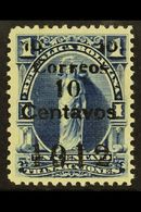 1912  10c On 1c Blue With SURCHARGE IN BLACK, Scott 101d Or SG 129b, Mint. For More Images, Please Visit Http://www.sand - Other & Unclassified