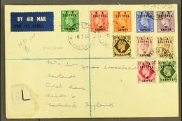 ERITREA  1950 Registered Airmail FIRST DAY Cover To England, Franked KGVI 5c On ½d To 1s On 1s Complete "B. A. ERITREA" - Other & Unclassified