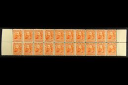 1897-1918  2c Orange, Block Of 20 In Two Complete Rows Across The Sheet With Margins At Left And Right, SG 86, Few Split - Other & Unclassified