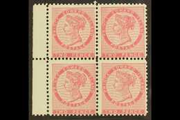 1870  2d Rose (die I) Perf 11½-12 On Bluish White, SG 27, Mint BLOCK OF FOUR With Sheet Margin At Left, Two Stamps Never - Other & Unclassified