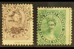 1859  10c And 12½c Imprint Examples, SG 35 & 39, Finely Used. (2) For More Images, Please Visit Http://www.sandafayre.co - Other & Unclassified