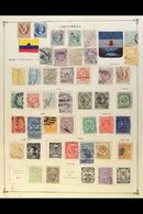 1865-1960 MOSTLY USED COLLECTION  On Old Pages, Inc Useful 19th Century Issues, Air Post Issues, Registration, Bogota Lo - Other & Unclassified