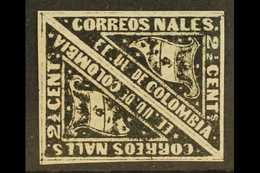 1869-70  2½c Black Carrier Stamp On Laid Paper, Scott 59a, An Attractive Fine Mint PAIR With Good Margins All Round. (2 - Other & Unclassified